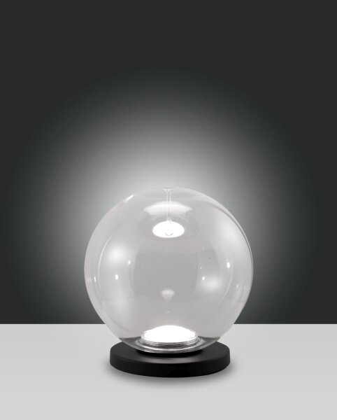 LED Tischleuchte Glas 2700/3000/4000K Schwarz L:25 cm