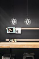 LED Pendelleuchte Glas 2700/3000/4000K Schwarz Ø25 cm