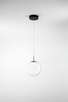 LED Pendelleuchte Glas 2700/3000/4000K Schwarz Ø25 cm