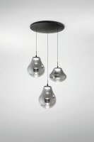 LED Hängelampe Rauchglas 2700/3000/4000K Schwarz