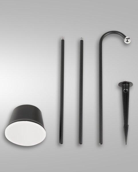LED Akku Tischleuchte IP54 3000K Metall Schwarz dimmbar