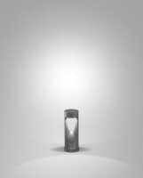 LED Leuchte Aluminium IP65 3000K Glas 30 cm Schwarz