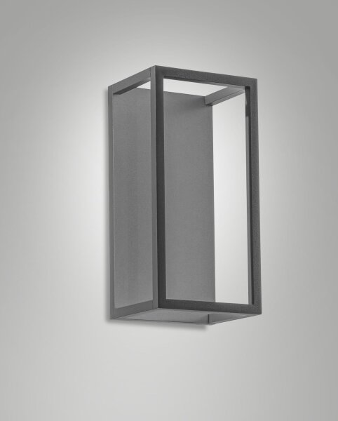LED Wandleuchte Dunkelgrau IP54 3000K Aluminium