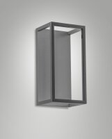 LED Wandleuchte Dunkelgrau IP54 3000K Aluminium