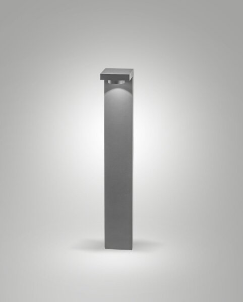 LED Leuchte Aluminium IP54 3000K Dunkelgrau Glas