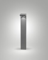 LED Leuchte Aluminium IP54 3000K Dunkelgrau Glas