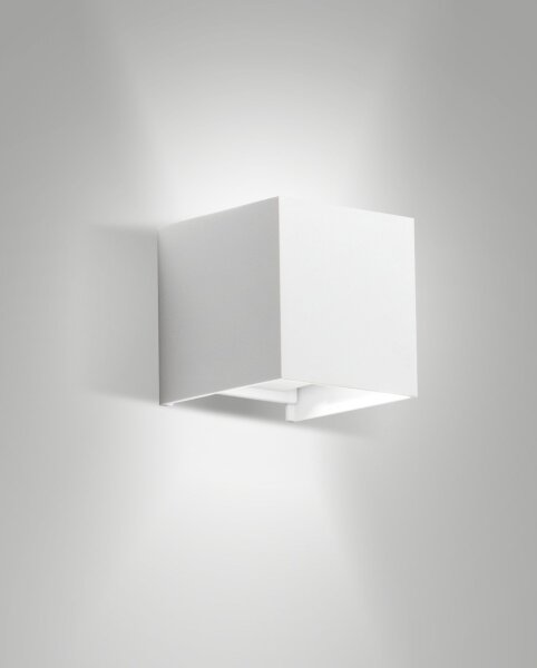 LED Wandleuchte Aluminium Up Down IP54 3000K Glas Weiß