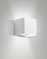 LED Wandleuchte Aluminium Up Down IP54 3000K Glas Weiß