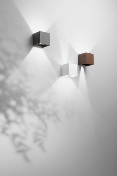 LED Wandleuchte Glas Up Down IP54 3000K Aluminium