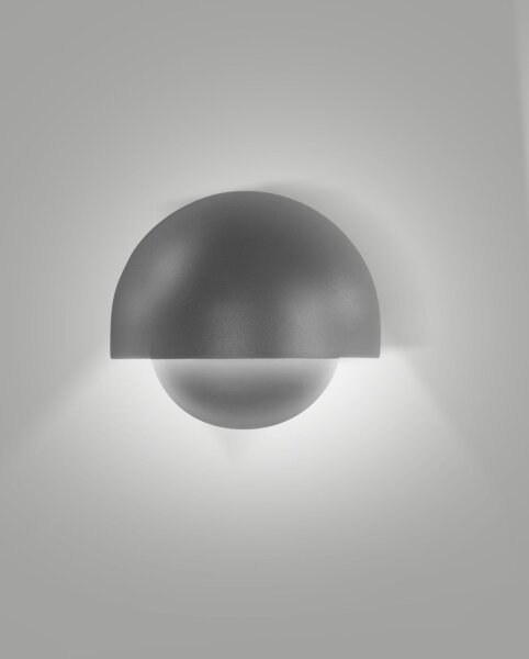 LED Wandleuchte Aluminium IP54 3000K Dunkelgrau