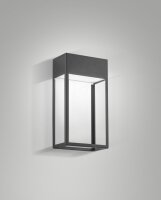 LED Wandleuchte Aluminium IP65 3000K B:16 cm Dunkelgrau