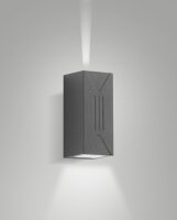 LED Wandleuchte Glas IP65 Up Down 3000K Aluminium