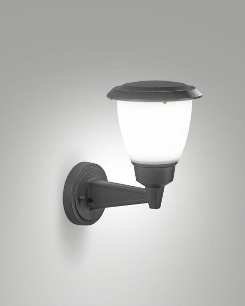 Wandleuchte Aluminium IP54 Weiß Dunkelgrau B:16,5 cm