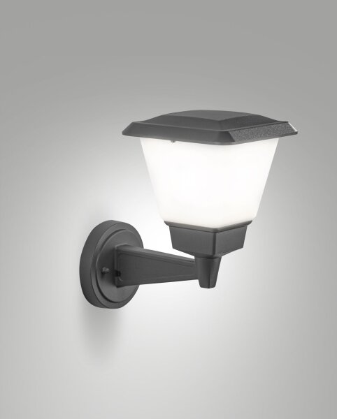 Wandleuchte Aluminium IP54 E27 Weiß blendarm Dunkelgrau