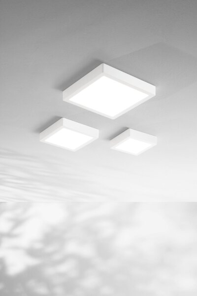 LED Deckenleuchte Aluminium IP54 3000K Weiß B:18 cm