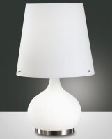 Tischleuchte Chrom E27 E14 Glas H:54 cm blendarm