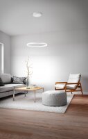 LED Pendelleuchte IP40 3000K Metall Weiß dimmbar...