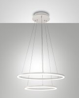 LED Hängelampe IP40 3000K Weiß Metall dimmbar...