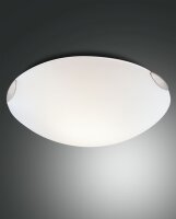 Deckenleuchte Glas Metall E27 Wei&szlig; Nickel...