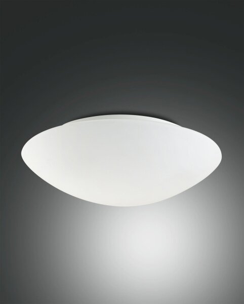 Deckenleuchte Glas E27 Weiß L:36 cm blendarm dekorativ