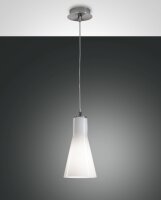 Pendelleuchte Glas E27 Weiß Nickel blendarm...
