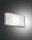 Wandleuchte Chrom E27 Metall Glas Wei&szlig; T:9 cm eckig