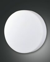 Deckenleuchte Glas Metall E27 Wei&szlig; B:40 cm blendarm