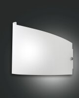 Wandleuchte Glas Metall E27 Weiß blendarm B:27,5 cm