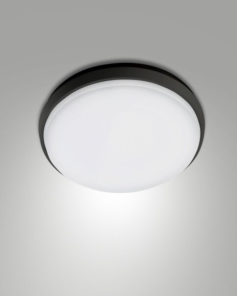 LED Deckenleuchte IP54 3000K Aluminium Weiß Schwarz