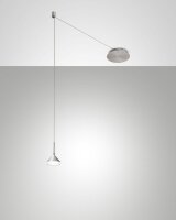 LED Pendelleuchte Nickel 3000K 750 lm dimmbar L:350 cm
