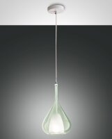 Hängelampe Glas Metall E27 Weiß Grün...