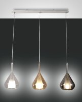 Hängelampe Glas E27 L:103 cm blendarm 3-flammig