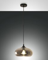 Hängelampe Rauchglas E27 blendarm Ø27 cm...
