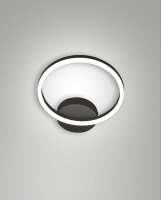 LED Wandleuchte Schwarz 3000K dimmbar B:37 cm 1890 lm