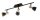 Spot de plafond noir cuivre 3 flammes m&eacute;tal
