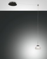 LED Pendelleuchte Glas 3000K Weiß Schwarz L:350 cm