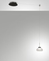 LED Hängelampe Glas 3000K Weiß Schwarz L:350 cm