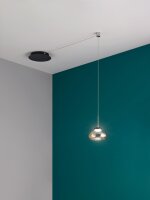LED Pendelleuchte Bernstein 3000K Glas Schwarz L:350 cm