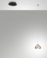 LED Hängelampe Bernstein 3000K Glas Schwarz L:350 cm