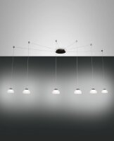 LED Pendelleuchte Glas 3000K Weiß Schwarz L:700 cm