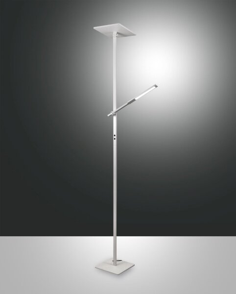 LED Stehleuchte Aluminium 3000K Weiß flexibel 179,8 cm