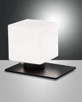 Tischleuchte Glas G9 Weiß Schwarz dimmbar H:13 cm