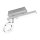 Projecteur LED en saillie Cardillio 1 chrom&eacute;
