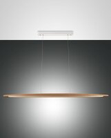 LED Hängelampe Holz 3000K Weiß dimmbar L:130 cm