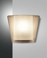 Wandleuchte Bernstein E27 Glas Metall B:28,5 cm