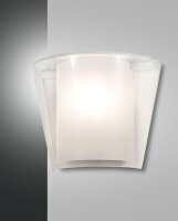 Wandleuchte Glas Metall E27 H:23,5 cm dekorativ