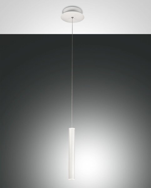 LED Pendelleuchte Weiß Metall 3000K Ø3,8 cm rund