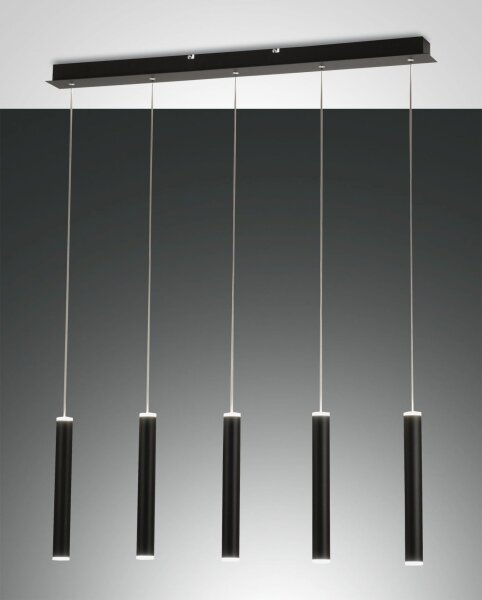 LED Hängelampe Schwarz 3000K L:90 cm 3600 lm dekorativ