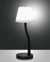 LED Tischleuchte Glas 3000K Wei&szlig; Schwarz H:32,5 cm