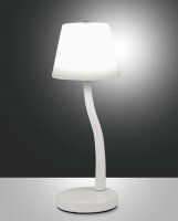 LED Tischleuchte Glas 3000K Wei&szlig; dimmbar H:32,5 cm